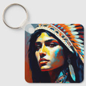 Native American Warrior Princess Sleutelhanger (Voorkant)