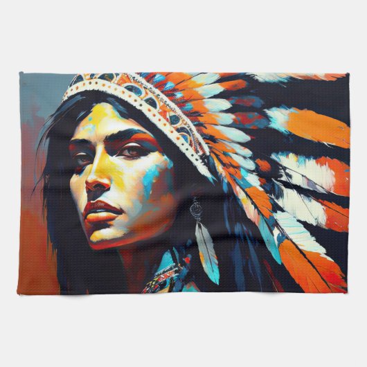 Native American Warrior Princess Theedoek (Horizontaal)