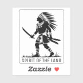 Native American Warrior Sticker (Vel)