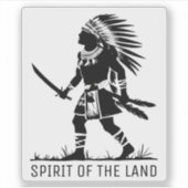 Native American Warrior Sticker (Voorkant)