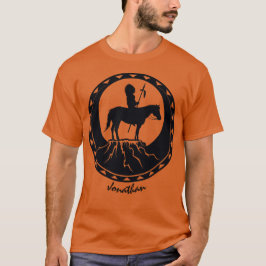 Native American Warrior te paard T-shirt