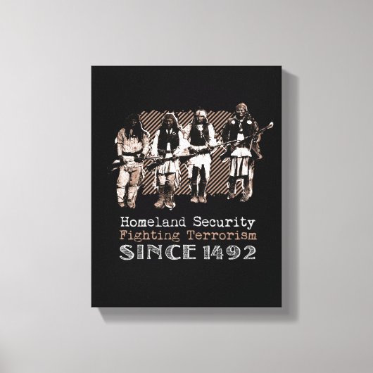 Native American Warriors Apache Tribe Geschiedenis Canvas Afdruk (Voorkant)