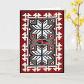 Native American Weaving en feiten Kaart (Gele Bloem)