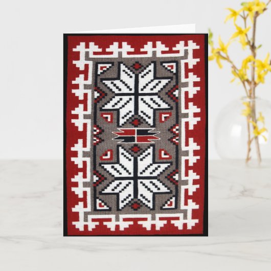 Native American Weaving en feiten Kaart (Gele Bloem)