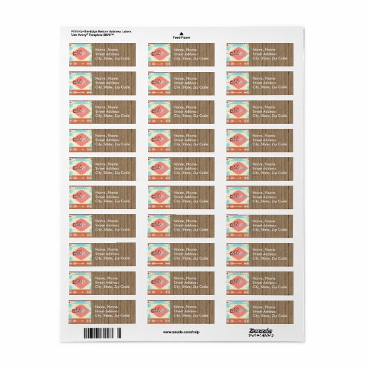 Native American Wedding Address Label (Full Sheet)