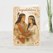 Native American Wedding Gefeliciteerd Kaart (Voorkant)