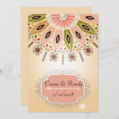 Native American Wedding Invitation Kaart (Voorkant / Achterkant)