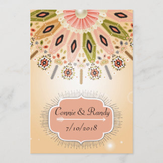 Native American Wedding Invitation Kaart
