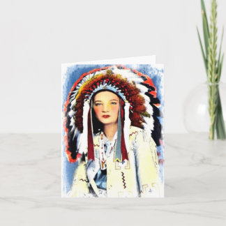Native American Wenskaart Kaart