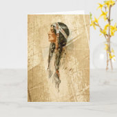Native American Wenskaart Kaart (Gele Bloem)