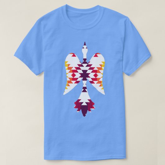 Native American White Fire Waterbird Design T-shirt (Design voorkant)