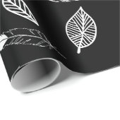 Native American White Symbols Cadeaupapier (Rol Hoek)