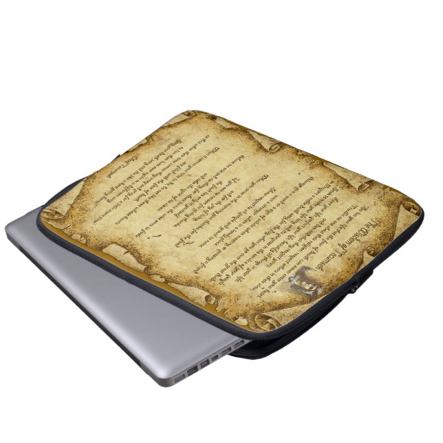 Native American Wisdom Chief Tecumseh Laptop Sleeve (Voorkant onderkant)
