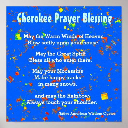 Native American Wisdom Quotes Poster (Voorkant)