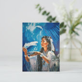 Native American Wolf Briefkaart schilderij van Fre (Staand voorkant)