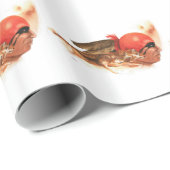 Native American Wolf Clan Cherokee Indian Warrior Cadeaupapier (Rol Hoek)