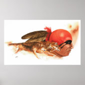 Native American Wolf Clan Cherokee Indian Warrior Poster (Voorkant)