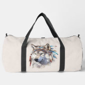 Native American Wolf Duffel Bag Plunjezak (Voorkant)