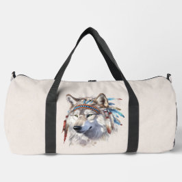 Native American Wolf Duffel Bag Plunjezak