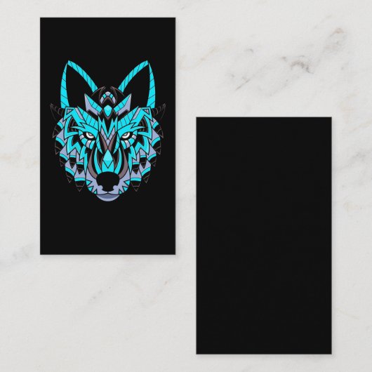 Native American Wolf Forest Animal Visitekaartje (Voorkant / Achterkant)