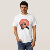 Native American Wolf Moon Kokopelli T-Shirt (Voorkant volledig)