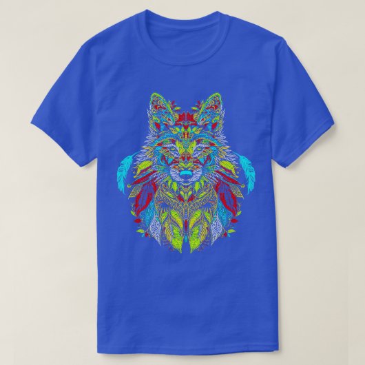 Native American Wolf T-shirt (Design voorkant)