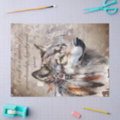 Native American Wolf Tissuepapier (Craft)