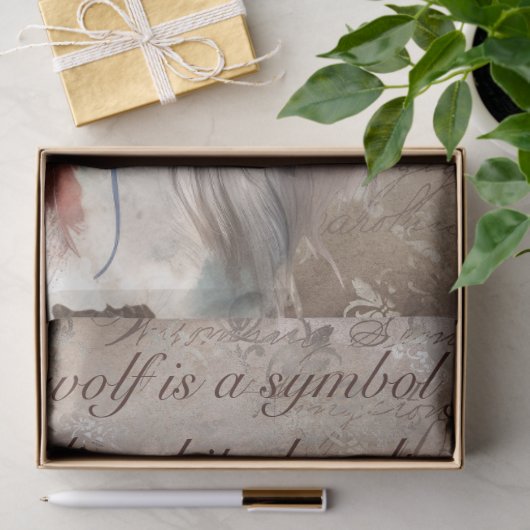 Native American Wolf Tissuepapier (Geschenk)