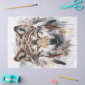 Native American Wolf Tissuepapier (Craft)