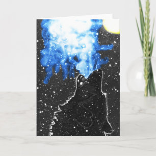 Native American Wolf Wenskaart Kaart