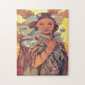 Native American Woman - Alphonse Mucha Legpuzzel (Verticaal)