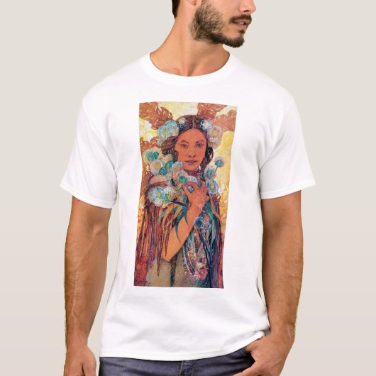 Native American Woman, Mucha T-shirt (Voorkant)