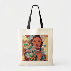Native American Woman, Mucha Tote Bag