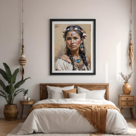 Native American Woman Portrait Poster