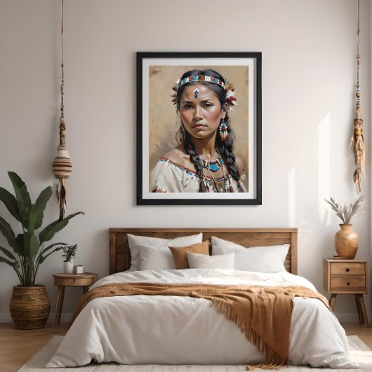 Native American Woman Portrait Poster