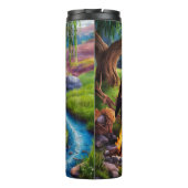 Native American Woman Sunset, Riverside Reverie Thermosbeker (Achterkant)