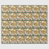  Native American Woman Village Forest Cadeaupapier (Vlak)