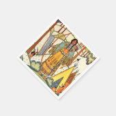  Native American Woman Village Forest Servet (Hoek)