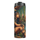 Native American Woman Watch beroemd gemaakt door D Thermosbeker (Voorkant)