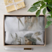 Native American Woman & White Horse Decoupage Tissuepapier (Geschenk)