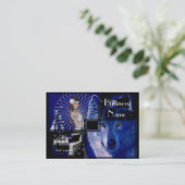 Native American Woman & Wolf Visitekaartjes (Staand voorkant)