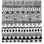 Native American Zuidwest Zwart Wit Modern Boho Douchegordijn (Voorkant)