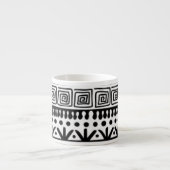Native American Zuidwest Zwart Wit Modern Boho Espresso Kop (Voorkant)