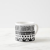Native American Zuidwest Zwart Wit Modern Boho Espresso Kop (Voorkant rechts)