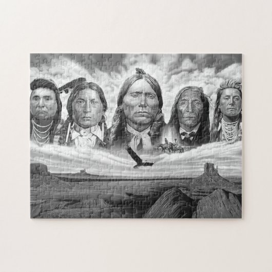 Native Americans Beroemde Indiase Chiefs Horizonta Legpuzzel (Horizontaal)