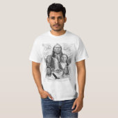 Native Americans Custom Sjabloon Mannen Wit Waarde T-shirt (Voorkant volledig)