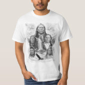 Native Americans Custom Sjabloon Mannen Wit Waarde T-shirt (Voorkant)