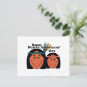 Native Americans' Day Briefkaart (Staand voorkant)