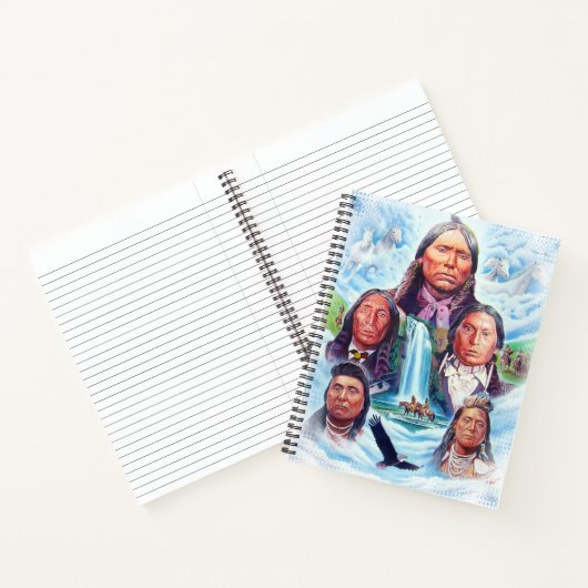 Native Americans Indian Chiefs Aangepaste Sjabloon Notitieboek (Binnen)