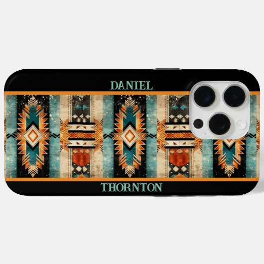 Native Amerikaans Aztec ontwerp gepersonaliseerd Case-Mate iPhone Case (Achterkant (horizontaal))